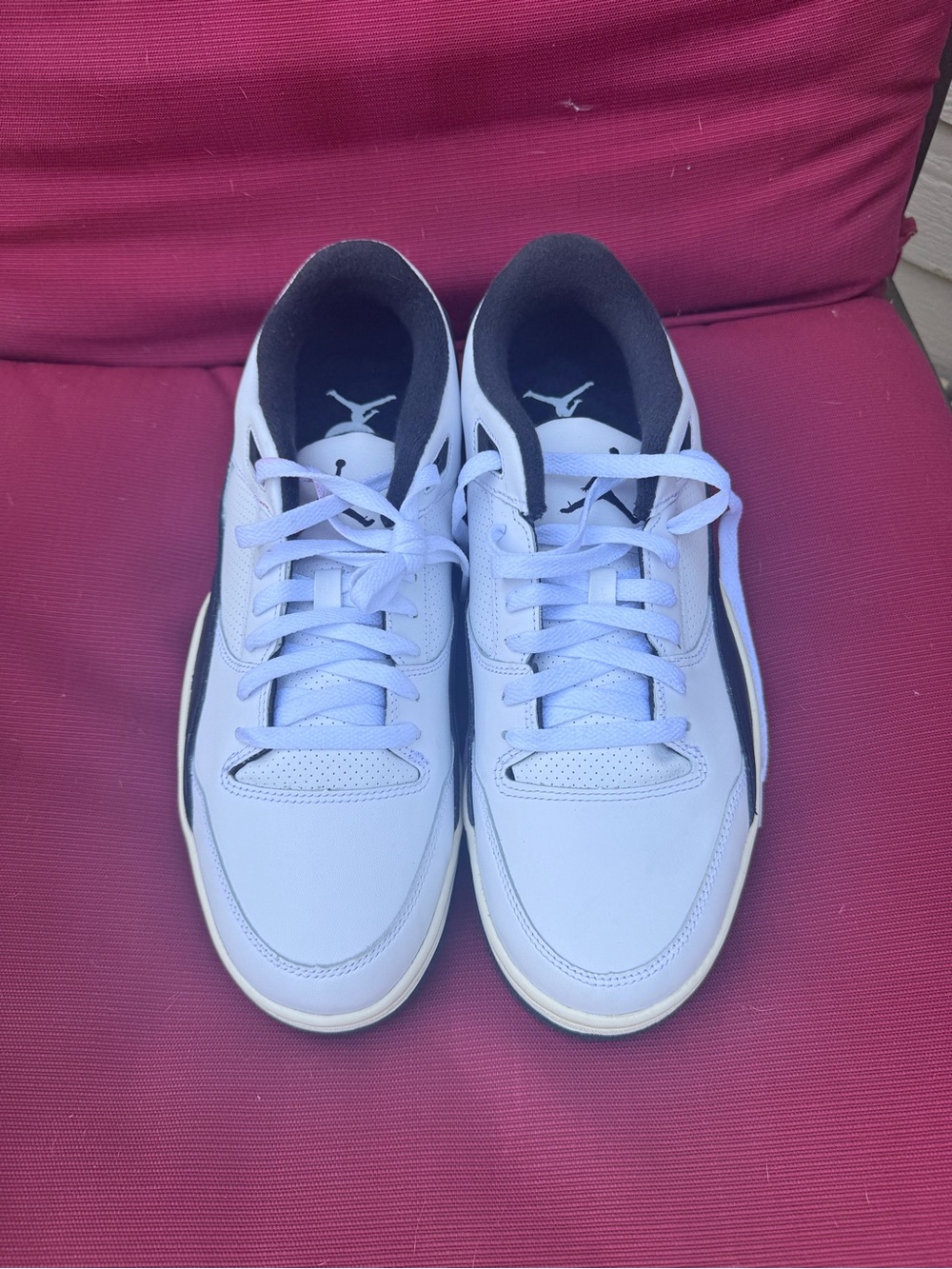 Jordan Men's White and Black Low-Top Sneakers